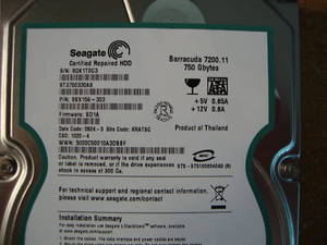 Ανάκτηση δεδομένων σκληρών δίσκων Seagate ST3750330AS